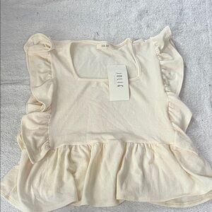 Jolie Ivory Ruffle Blouse